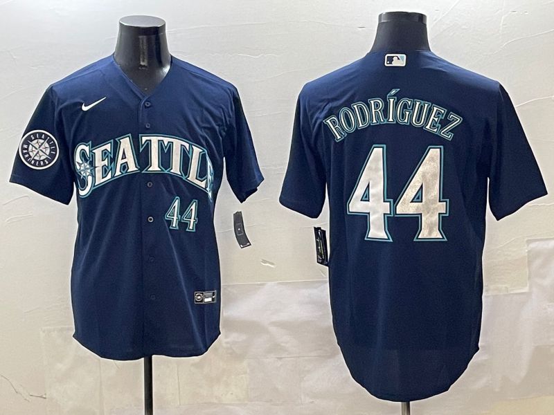 Men Seattle Mariners #44 Rodriguez Drak Blue Game 2025 Nike MLB Jersey style 3->milwaukee brewers->MLB Jersey